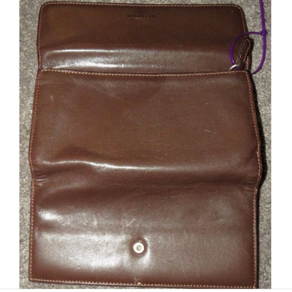 Vintage Gino Velentini Vera Pelle Brown Leather Tri Fold Wallet - Picture 5 of 12